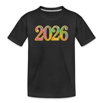 Réveillon du Nouvel An Réveillon du Nouvel An | Année 2026 pétillante - T-shirt bio Premium Enfant - noir - Devant