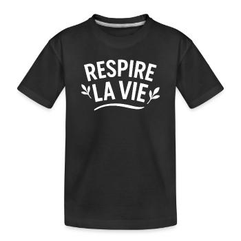 Respire la Vie Naturelle - T-shirt bio Premium Enfant - noir - Devant