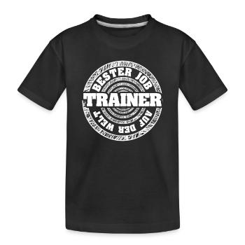 Entraîneur - T-shirt bio Premium Enfant - noir - Devant