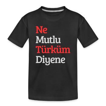 Turkei Design  - Kinder Premium Bio T-Shirt - Schwarz - Vorne