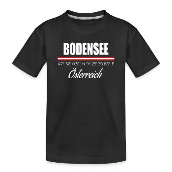 Lake Constance - Kids' Premium Organic T-Shirt - black - Front