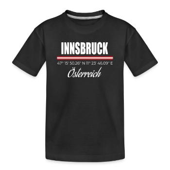 Innsbruck - Kinder Premium Bio T-Shirt - Schwarz - Vorne