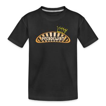 Gift for Horse Keeper - Kids' Premium Organic T-Shirt - black - Front