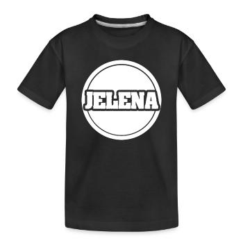 Jelena als Vorname - Kinder Premium Bio T-Shirt - Schwarz - Vorne