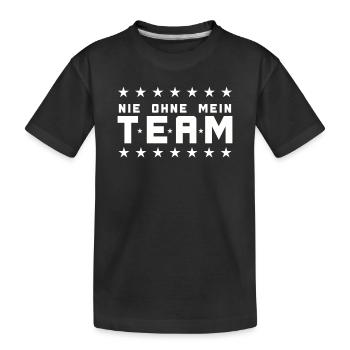Mein Team - Kinder Premium Bio T-Shirt - Schwarz - Vorne