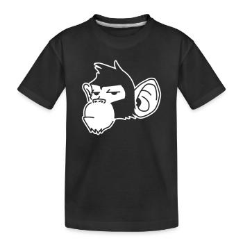 Urban Affe – Streetart Graffiti Prima - Kinder Premium Bio T-Shirt - Schwarz - Vorne
