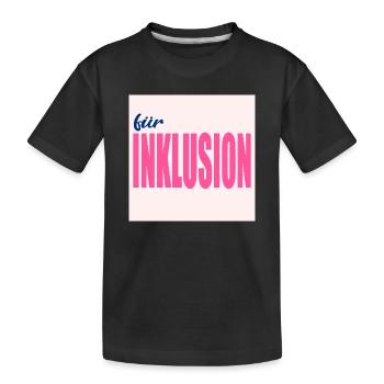 FOR INCLUSION - Kids' Premium Organic T-Shirt - black - Front