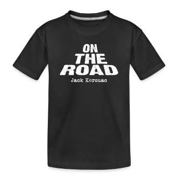 Sur la route de Jack Kerouac - T-shirt bio Premium Enfant - noir - Devant