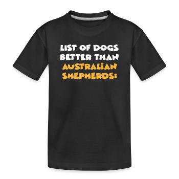 Australian Shepherd - Kinder Premium Bio T-Shirt - Schwarz - Vorne