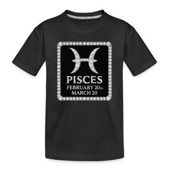 Sternzeichen Fische - Kinder Premium Bio T-Shirt - Schwarz - Vorne