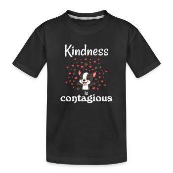 Boston - Freundlichkeit ist ansteckend - Kinder Premium Bio T-Shirt - Schwarz - Vorne