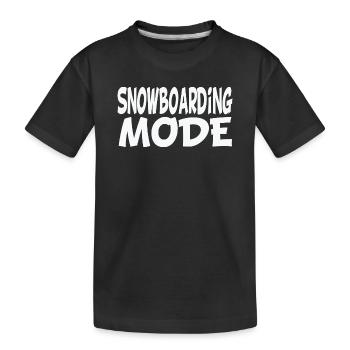 Snowboarding fashion - Kids' Premium Organic T-Shirt - black - Front