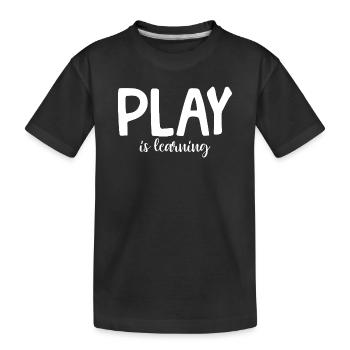 Spielen ist Lernen Vorschule Vorschule Kindergarte - Kinder Premium Bio T-Shirt - Schwarz - Vorne
