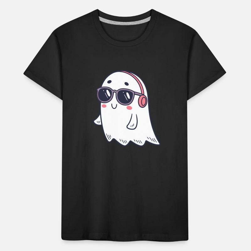 Cute Ghost DJ Glasses Kids' Premium Organic T-Shirt