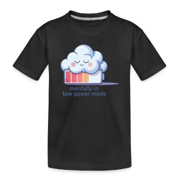 Humour numérique – Mentalement en mode basse consommation - T-shirt bio Premium Enfant - noir - Devant