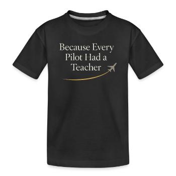 Instructeur de vol Cfi Pilote Instructeur d’aviation - T-shirt bio Premium Enfant - noir - Devant