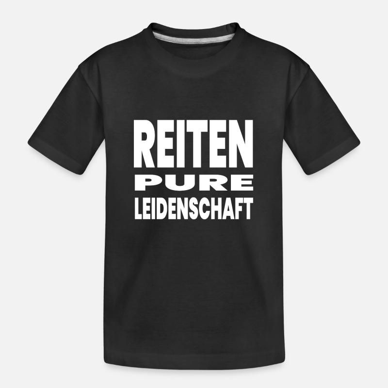 Pferde - Kinder Premium Bio T-Shirt - Schwarz