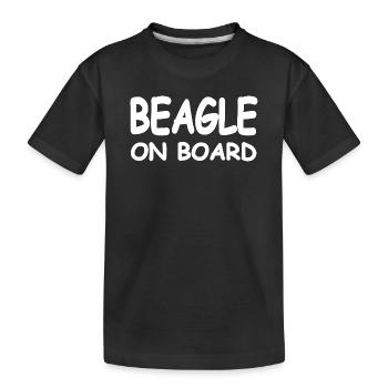 Beagle - Kinder Premium Bio T-Shirt - Schwarz - Vorne