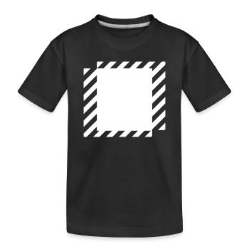Linien Quadrate Design - Kinder Premium Bio T-Shirt - Schwarz - Vorne