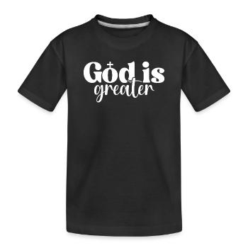 Dieu est plus grand - T-shirt bio Premium Enfant - noir - Devant