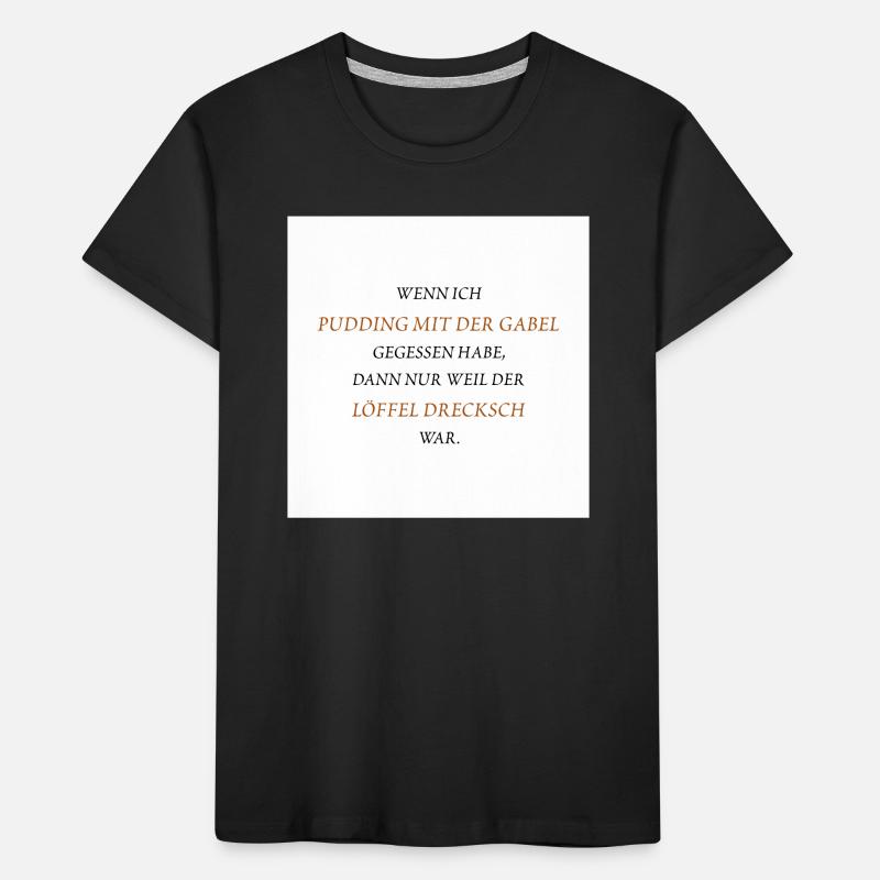 Pudding with a fork Kids' Premium Organic T-Shirt