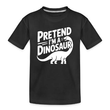 Faire semblant d’être un dinosaure - T-shirt bio Premium Enfant - noir - Devant