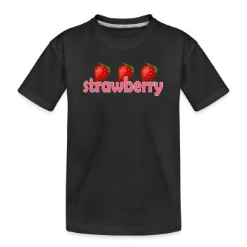 Fraise - T-shirt bio Premium Enfant - noir - Devant