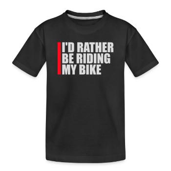 Cyclisme Je préfère faire du vélo - T-shirt bio Premium Enfant - noir - Devant