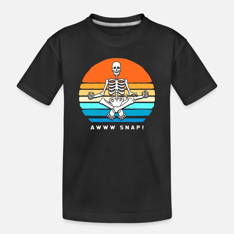 Armbruch Halloween Skelett Knochen Knochenbruch - Kinder Premium Bio T-Shirt - Schwarz