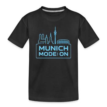 Munich Mode sur Skyline Bayern Design - T-shirt bio Premium Enfant - noir - Devant