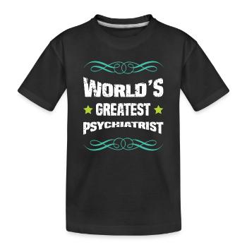 Weltbester Psychiater - Kinder Premium Bio T-Shirt - Schwarz - Vorne