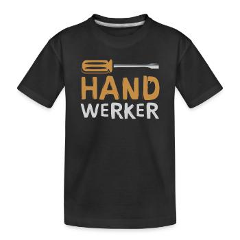 Lettrage d’artisan avec tournevis - T-shirt bio Premium Enfant - noir - Devant