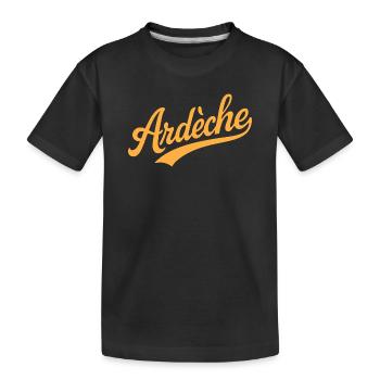 Lettrage ardéchois - T-shirt bio Premium Enfant - noir - Devant