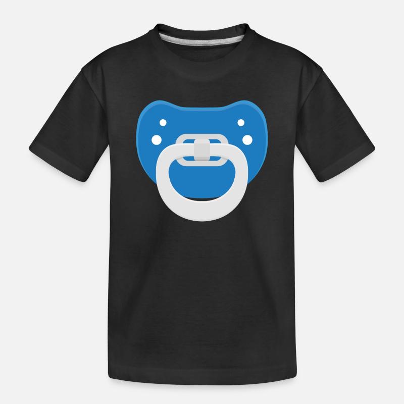 Blauer Schnuller - Kinder Premium Bio T-Shirt - Schwarz
