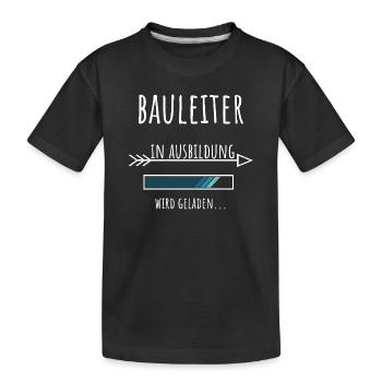 Formation des étudiants en génie civil Directeur de la construction - T-shirt bio Premium Enfant - noir - Devant