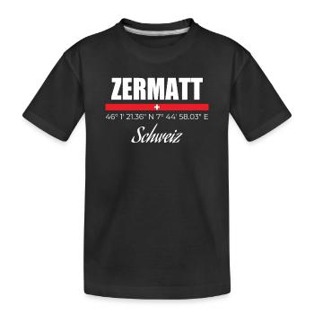 Zermatt - T-shirt bio Premium Enfant - noir - Devant