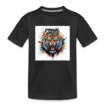 Tiger of Eternal Attitude - Kids' Premium Organic T-Shirt - black - Front