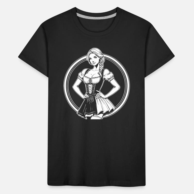 Conception de bande dessinée Dirndl cool T-shirt bio Premium Enfant