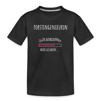 Forstingenieurwesen Studium Beruf Ausbildung Forst - Kinder Premium Bio T-Shirt - Schwarz - Vorne