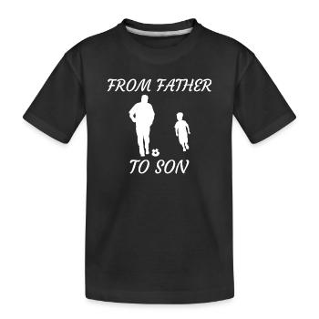 Football de père en fils - T-shirt bio Premium Enfant - noir - Devant