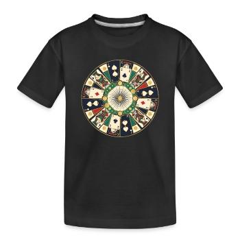 Kreisdesign Casino Kartenspiel - Kinder Premium Bio T-Shirt - Schwarz - Vorne