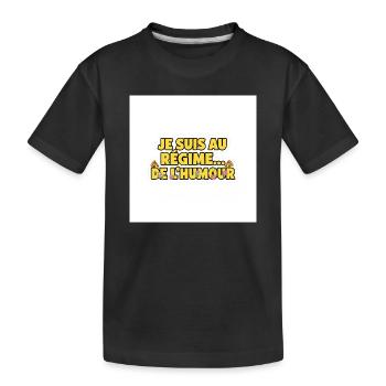 Ich mache eine humorvolle Diät - Kinder Premium Bio T-Shirt - Schwarz - Vorne