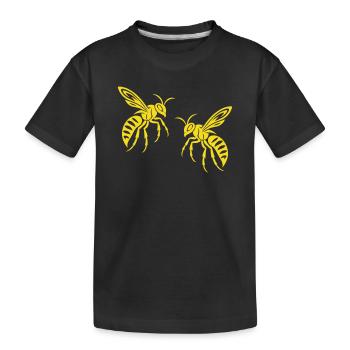 Guêpe abeille - T-shirt bio Premium Enfant - noir - Devant