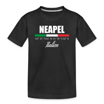 Neapel - Kinder Premium Bio T-Shirt - Schwarz - Vorne