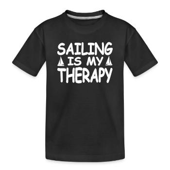 Sail - Kids' Premium Organic T-Shirt - black - Front