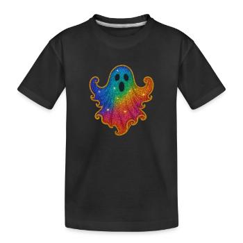 Rainbow Spirit Glitter - Kids' Premium Organic T-Shirt - black - Front