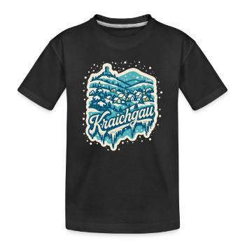 Kraichgau Winterlandschaft   - Kinder Premium Bio T-Shirt - Schwarz - Vorne