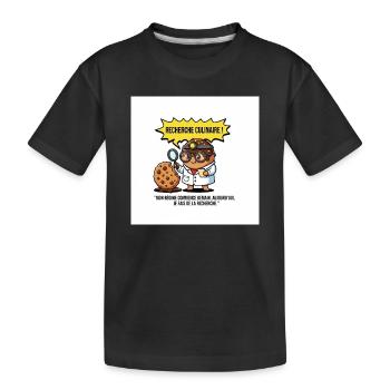 Recherche Culinaire Gourmande - T-shirt bio Premium Enfant - noir - Devant