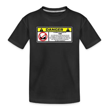 Gefahr Turbo - Kinder Premium Bio T-Shirt - Schwarz - Vorne