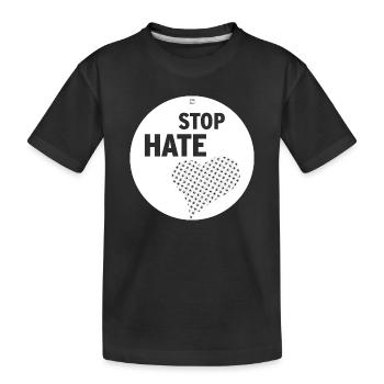 STOP HATE - Kinder Premium Bio T-Shirt - Schwarz - Vorne